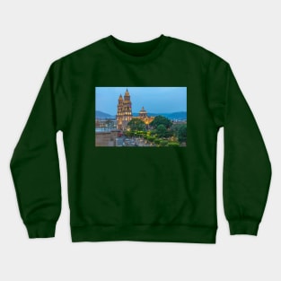 Mexico. Morelia. Cathedral at Twilight. Crewneck Sweatshirt